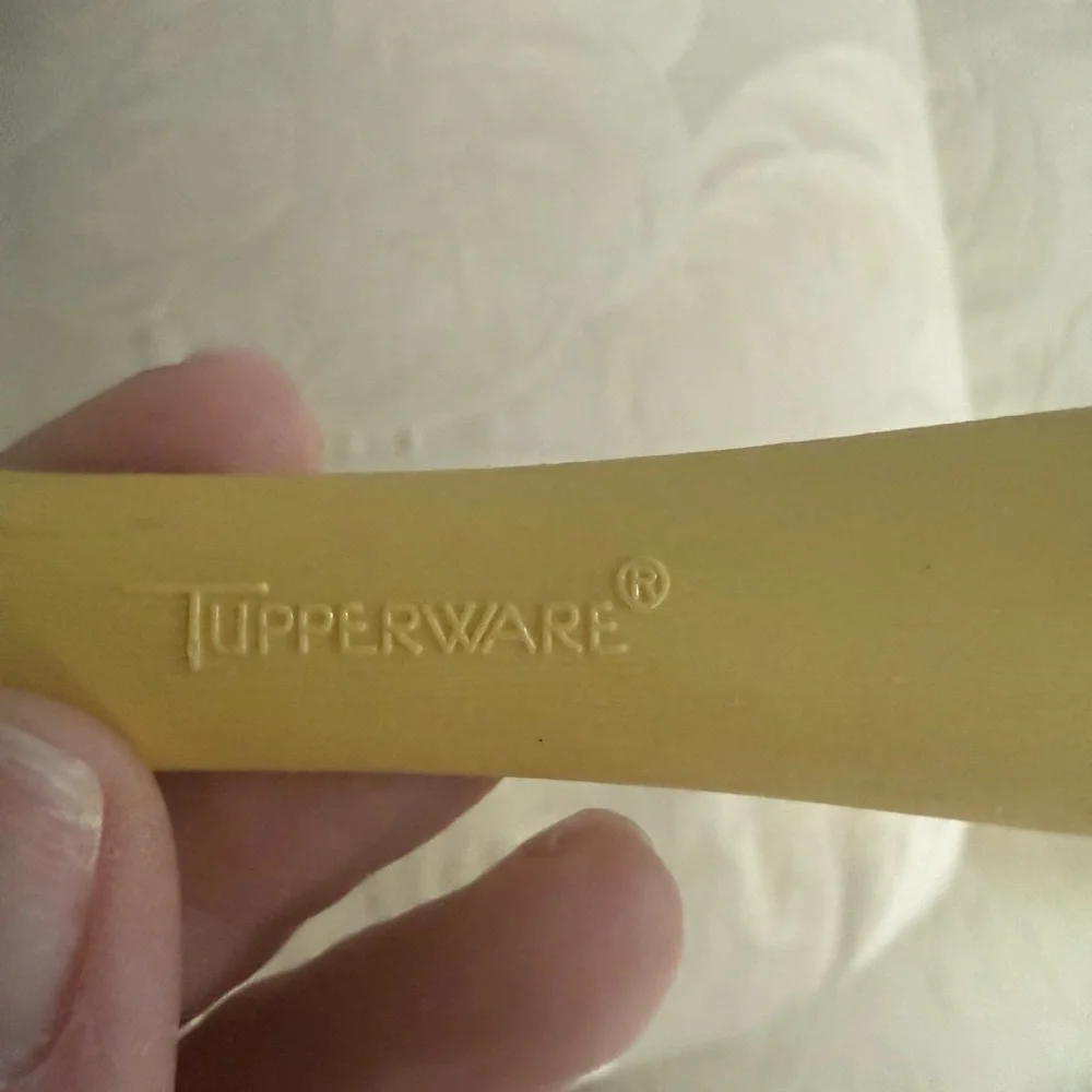 Vintage Tupperware Avocado Green Salad Servers Fork Spoon 12” Set‎ MCM